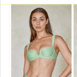 Monday Swimwear Clovelly Top- Persimmon Texture (Orange)